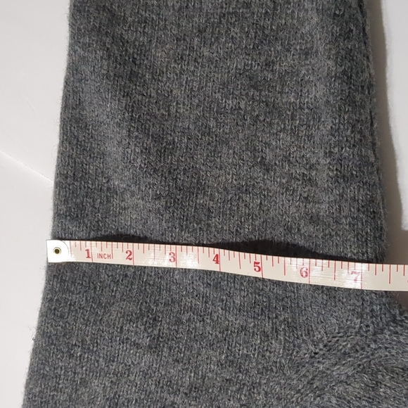 LL Bean Quarter Zip Grey Sweater with Elbow Pads mens size Medium - Picture 7 of 8